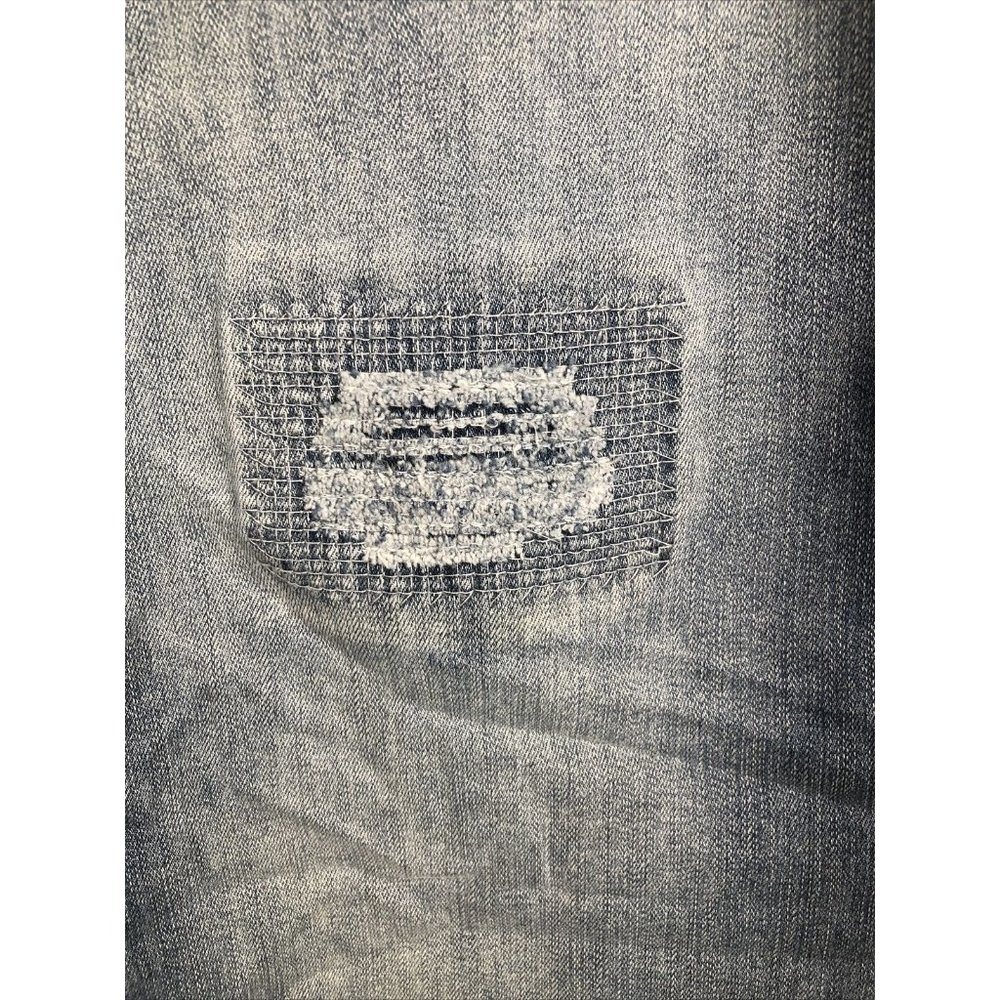 Women’s Jeans Size 24 Distressed Stretch Patches And Roses - Picture 6 of 10